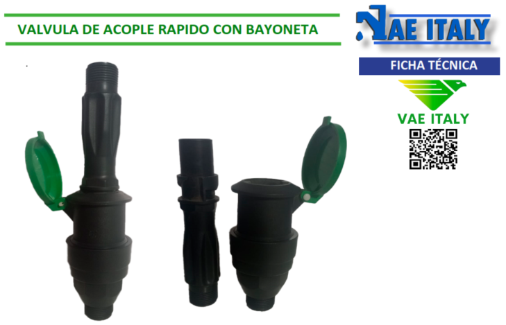VALVULA DE ACOPLE RAPIDO CON BAYONETA